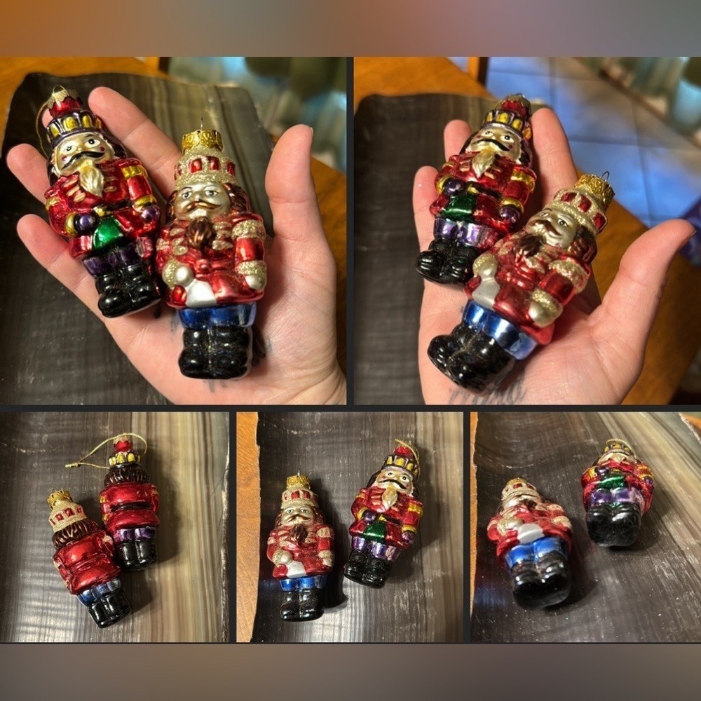Vintage Blown Glass Nutcracker Ornaments Vintage Nutcracker Vintage Tin Soldier